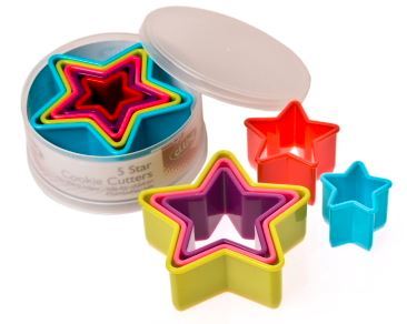 Multi Coloured Star Cookie Cutter Set