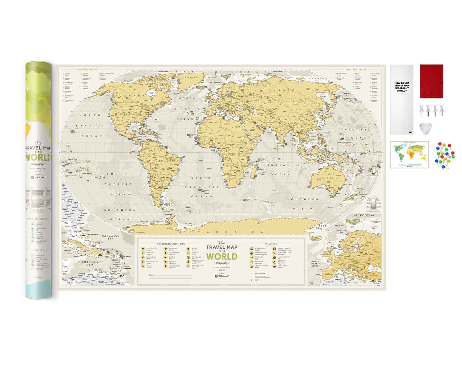 Scratch-off maps Travel Map Geography World image