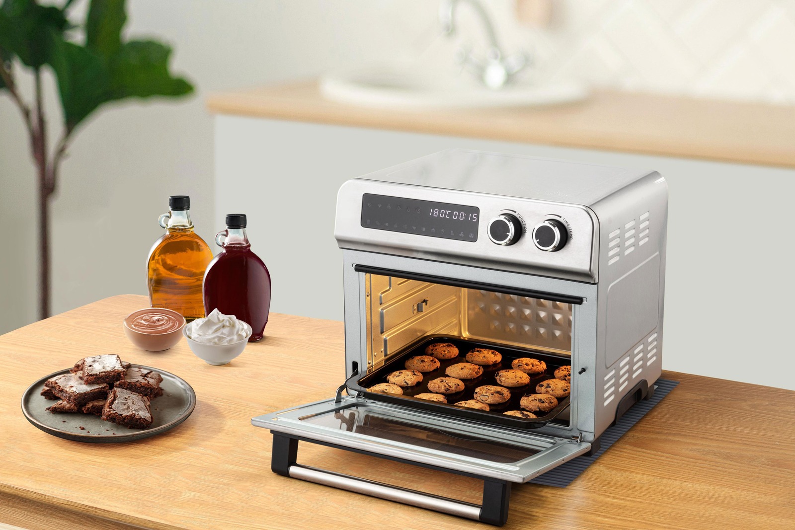 Kogan 23L 1700W Digital Air Fryer Oven (Stainless Steel) at Mighty