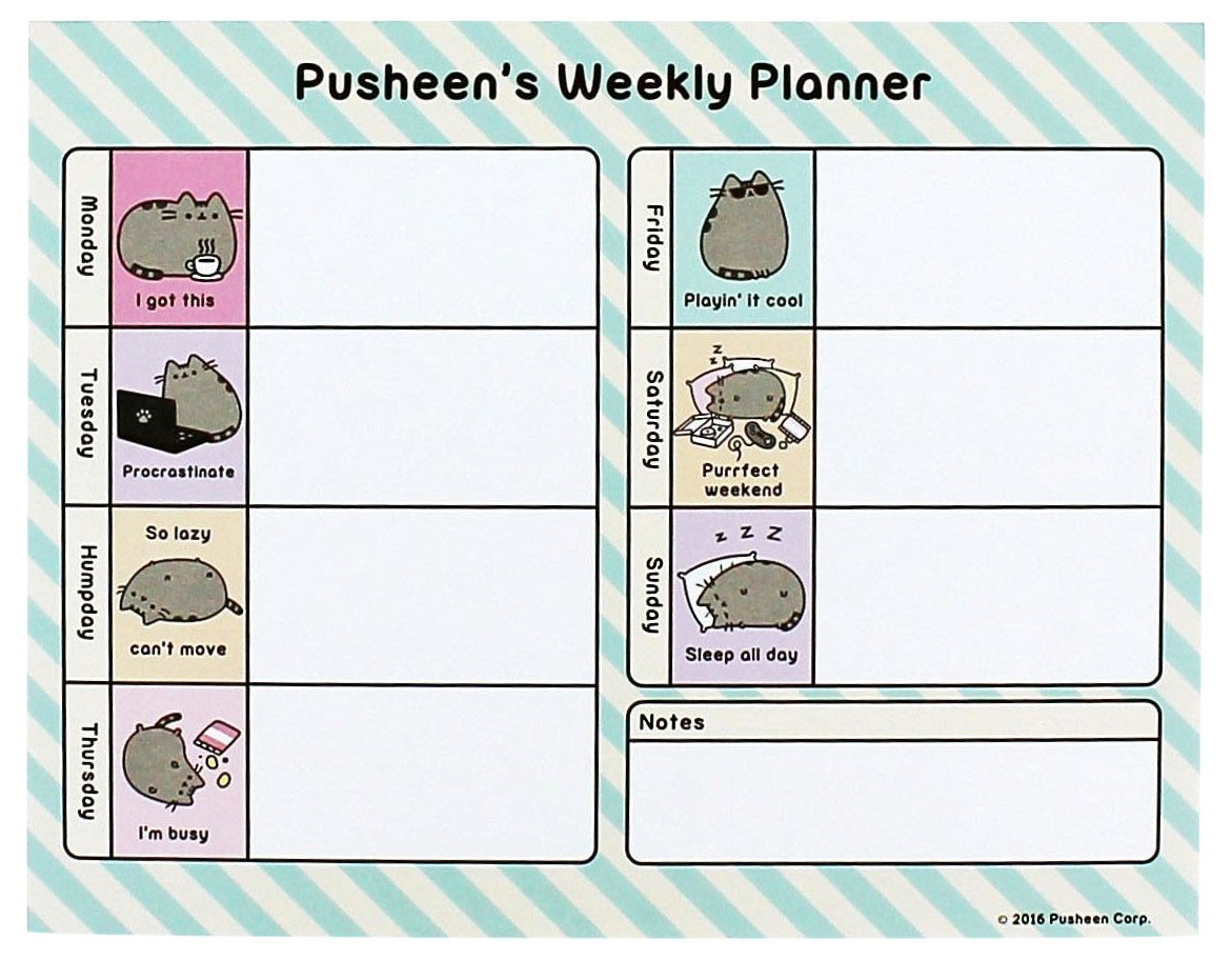 buy pusheen weekly planner
