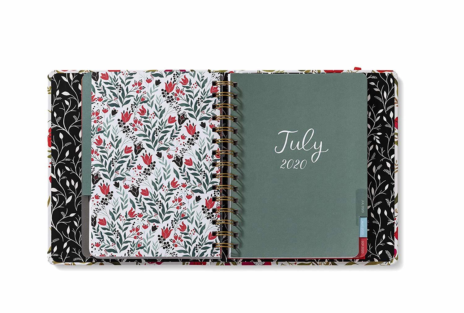 2020 High Note Dinara's Red Floral in Gold 18-Month Weekly Hardcover Planner image