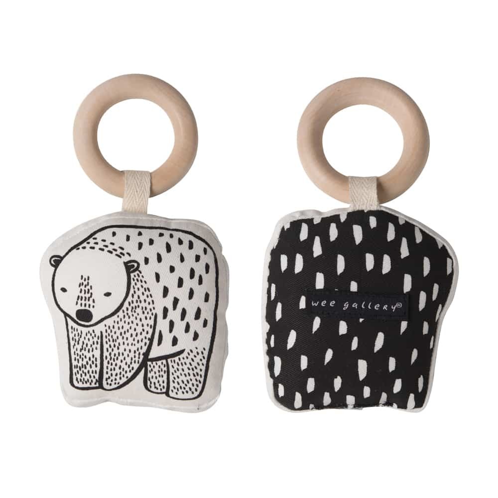 Wee Gallery: Organic Cotton Rattle - Bear image