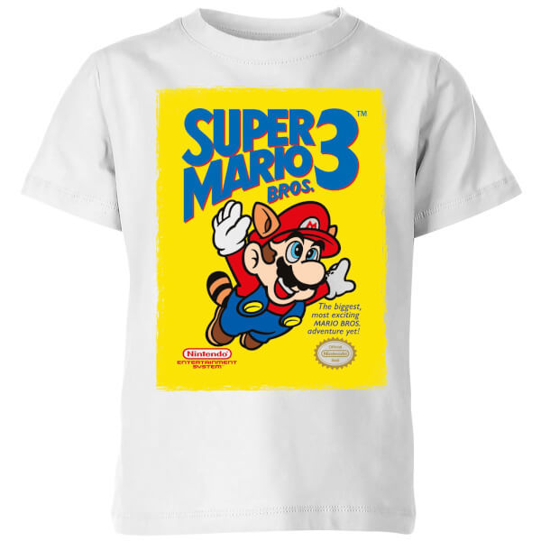 Nintendo Super Mario Colour Logo T-Shirt Kids' T-Shirt - White - 3-4 Years image