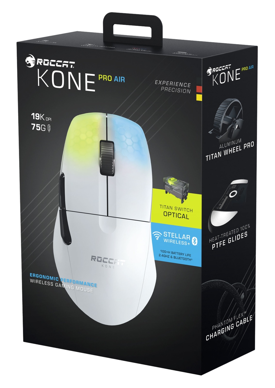 ROCCAT Kone PRO Air Wireless Gaming Mouse - White on PC