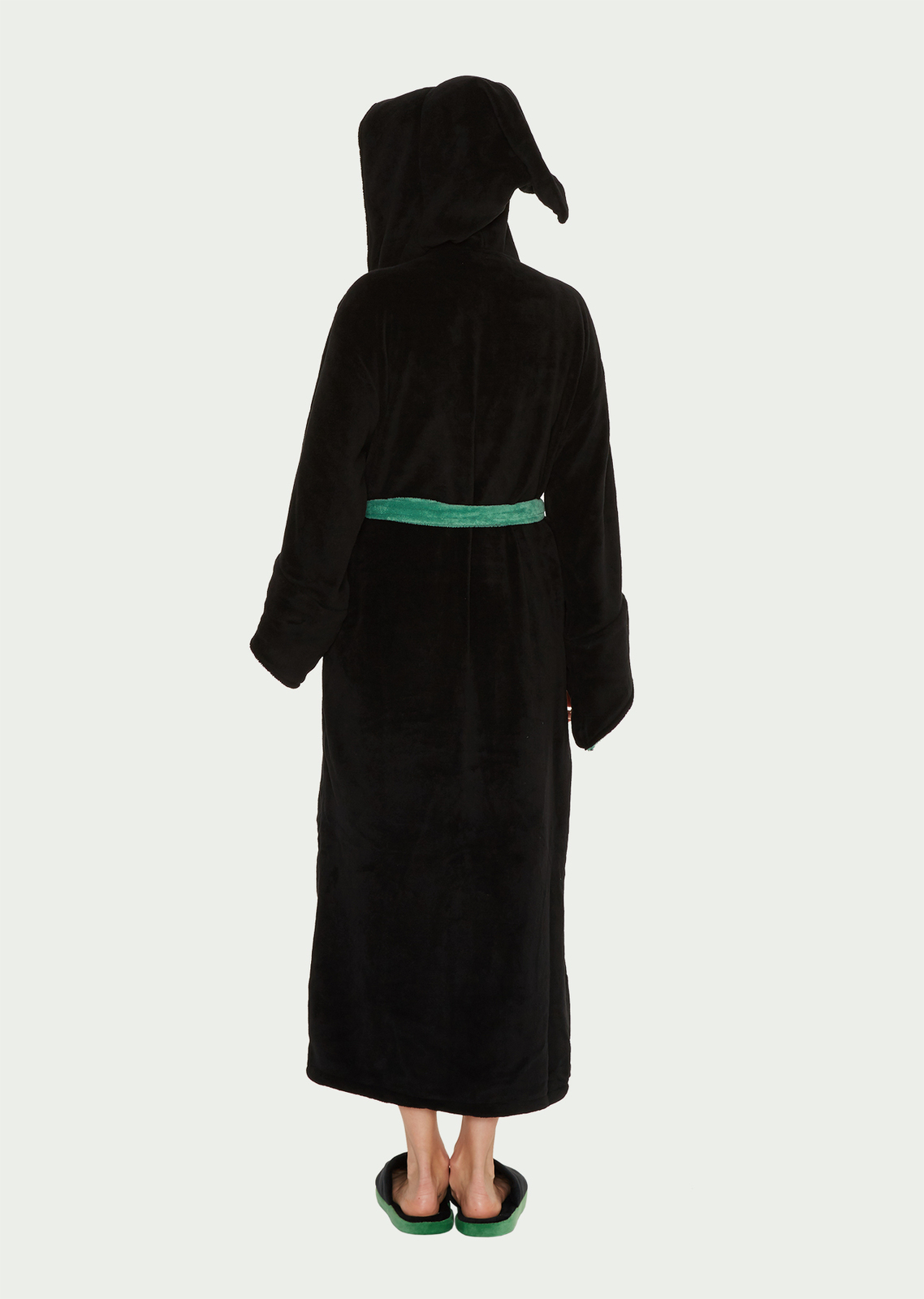 Harry Potter: Slytherin Fleece Robe - Black & Green Women's (One Size) image