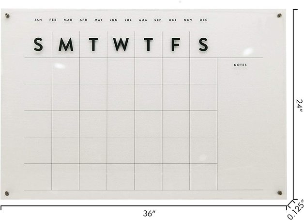 Buy Large Wall Mounted Reusable Acrylic Calendar at Mighty Ape NZ