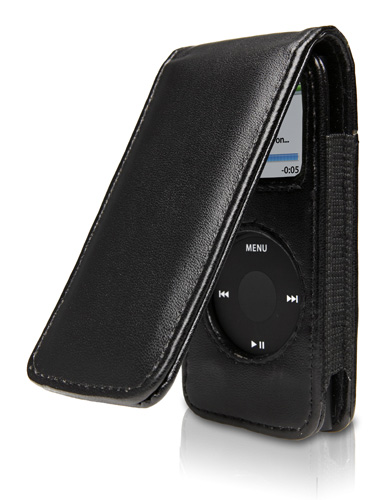 CYGNETT LEATHER CASE - BLACK - FOR IPOD NANO 2ND GEN image