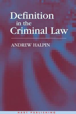Definition in the Criminal Law by Andrew Halpin image