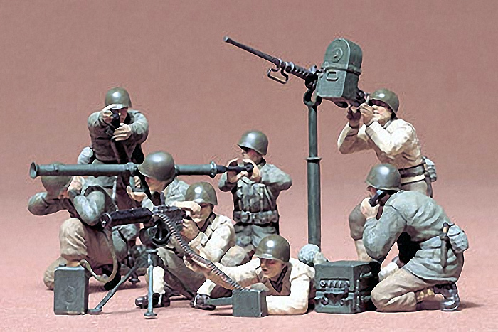 Tamiya 1/35 U.S. Gun and Mortar Team - Model Kit image