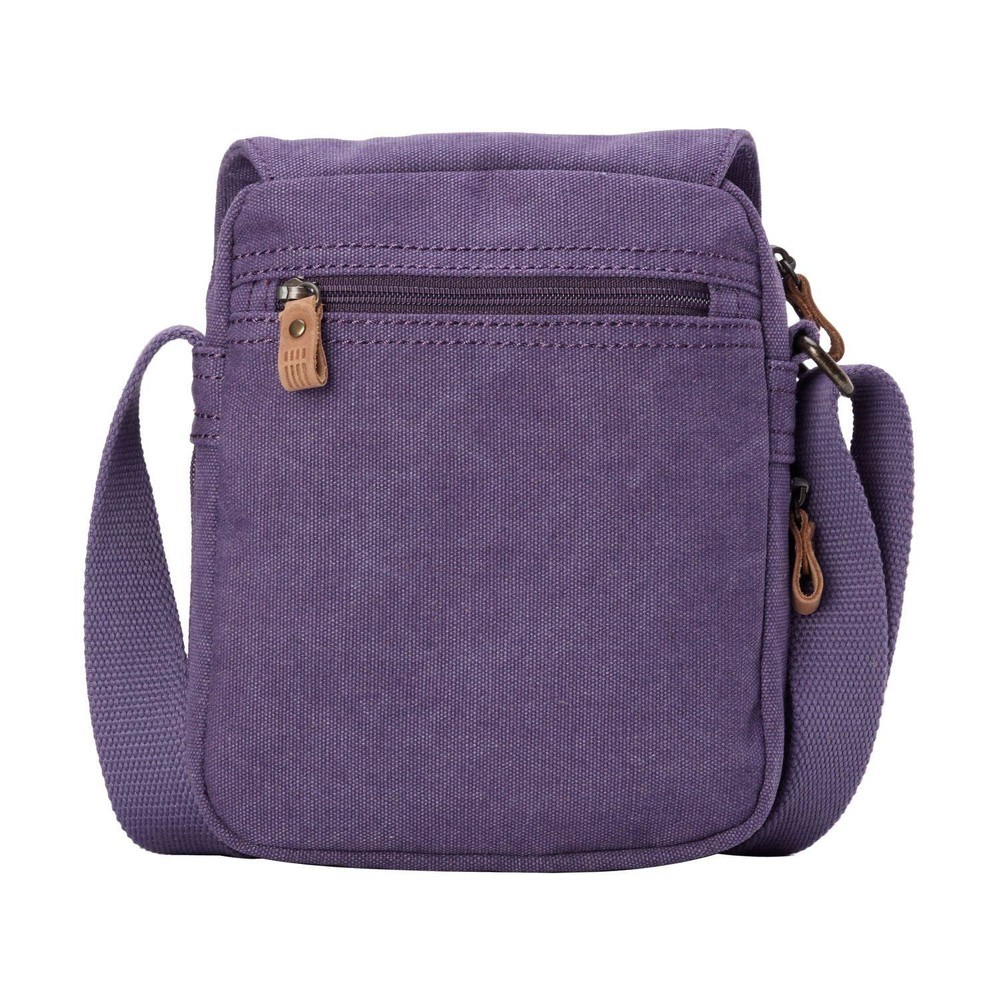 Troop London Classic Small Zip Front Cross Body Bag Purple at