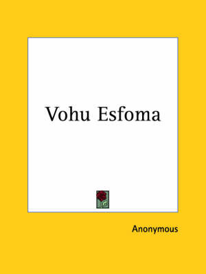 Vohu Esfoma (1927) by * Anonymous image