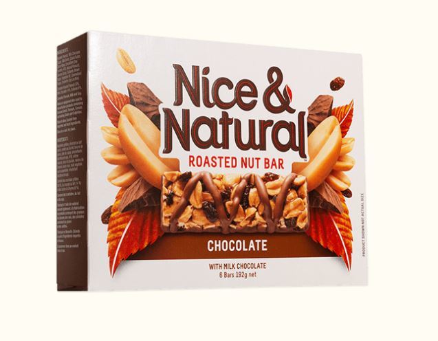Nice & Natural Roasted Nut Bar - Chocolate (192g) image