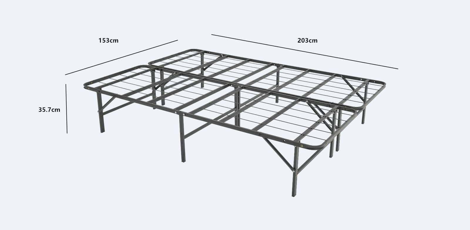 Buy Foldable Metal Bed Frame Queen at Mighty Ape NZ
