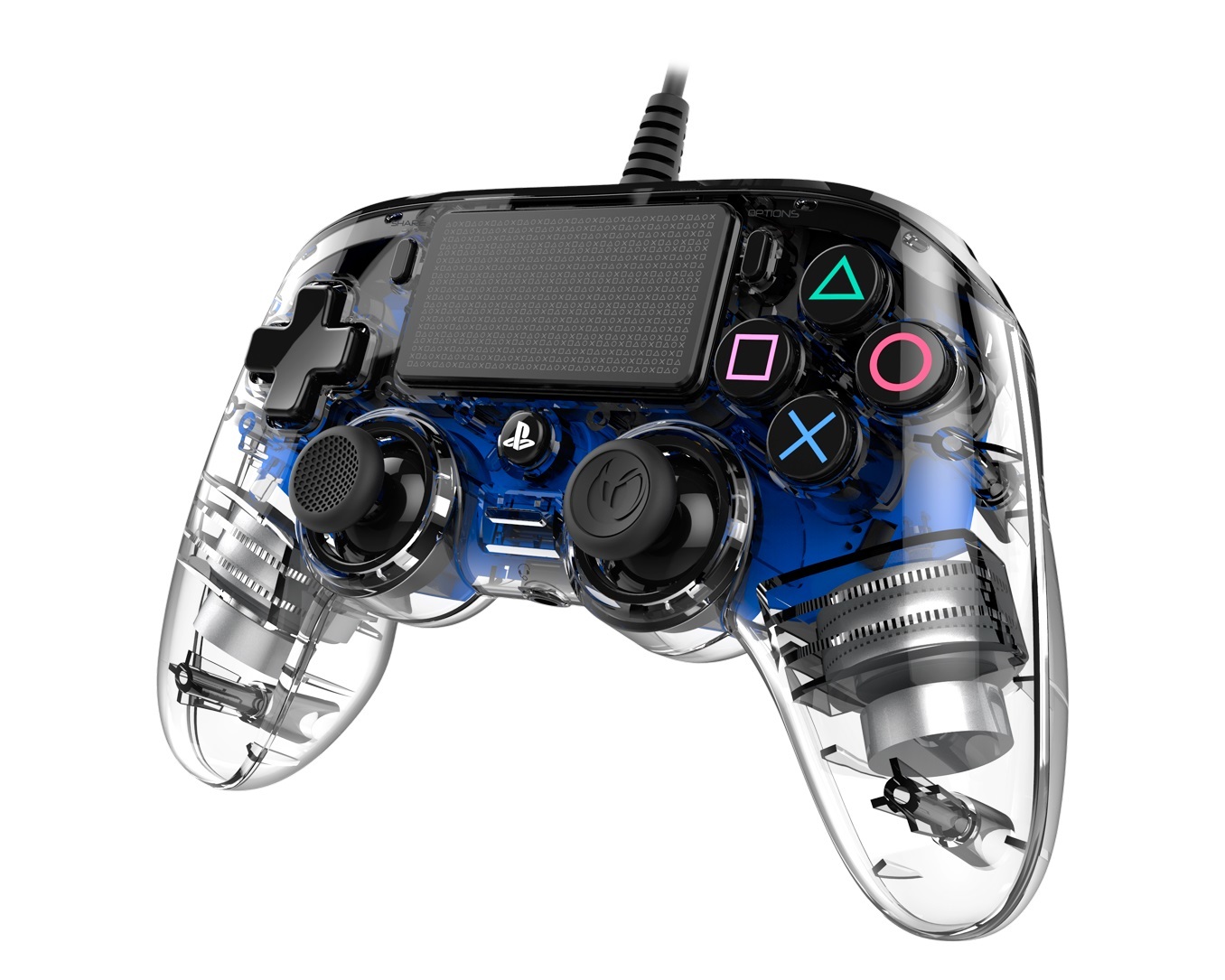 Nacon PS4 Illuminated Wired Gaming Controller - Light Blue for PS4 image