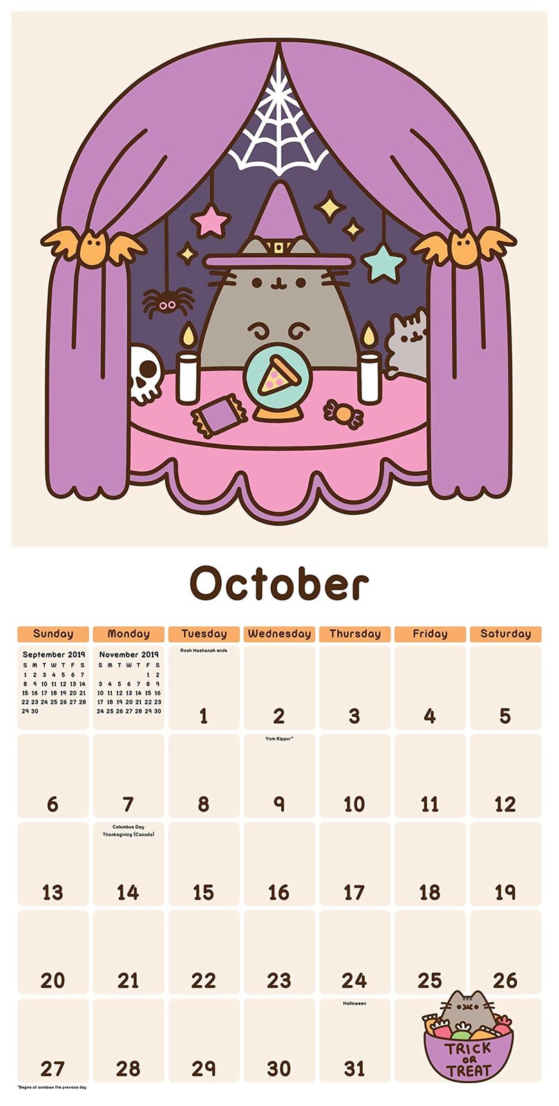 Pusheen the Cat 2019 Wall Calendar by Claire Belton image