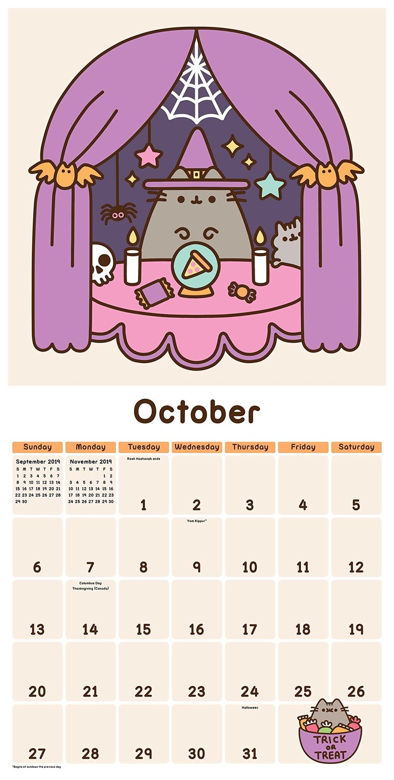 Pusheen the Cat 2019 Wall Calendar by Claire Belton