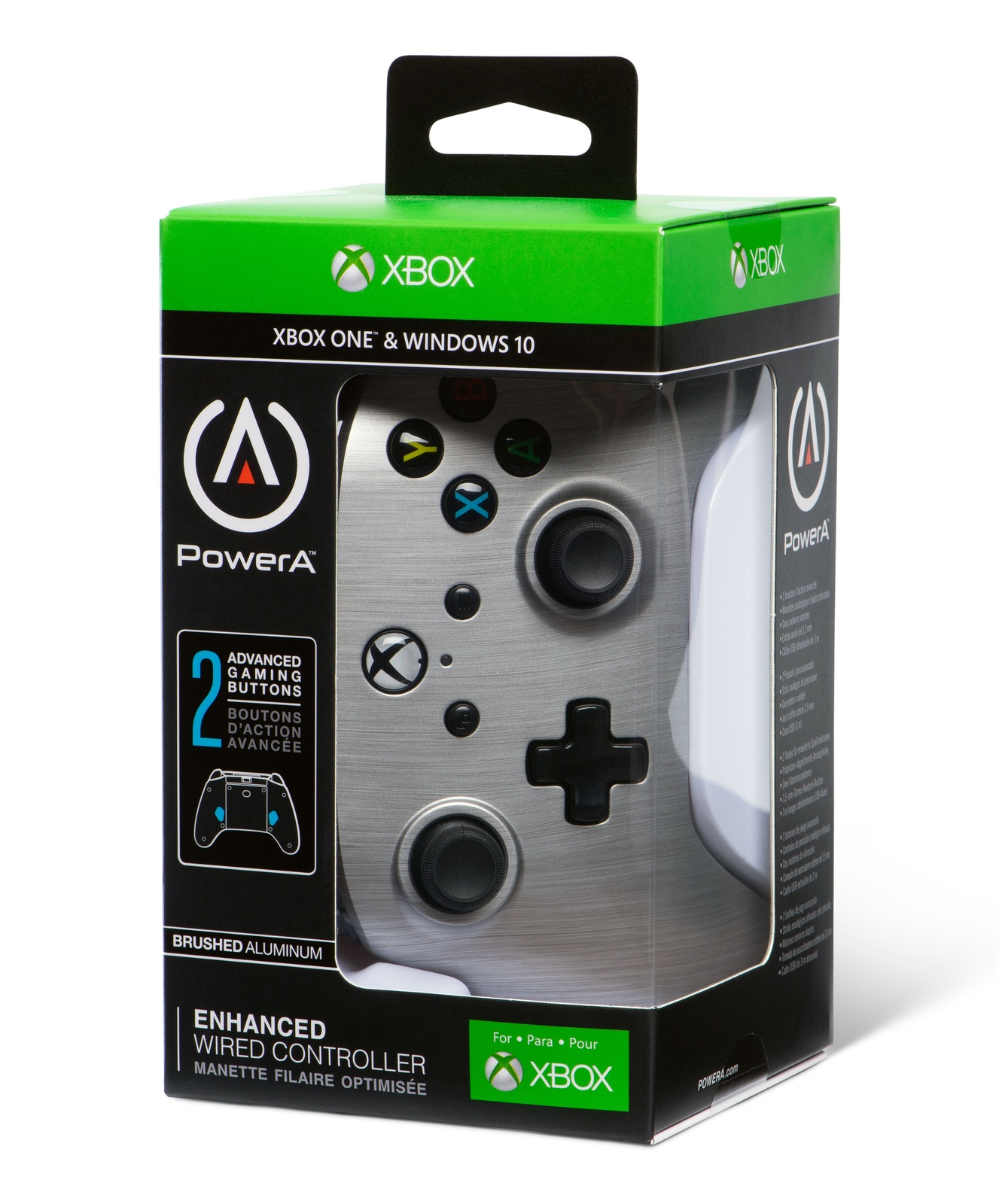 Xbox One Enhanced Wired Controller - Brushed Aluminum for Xbox One image