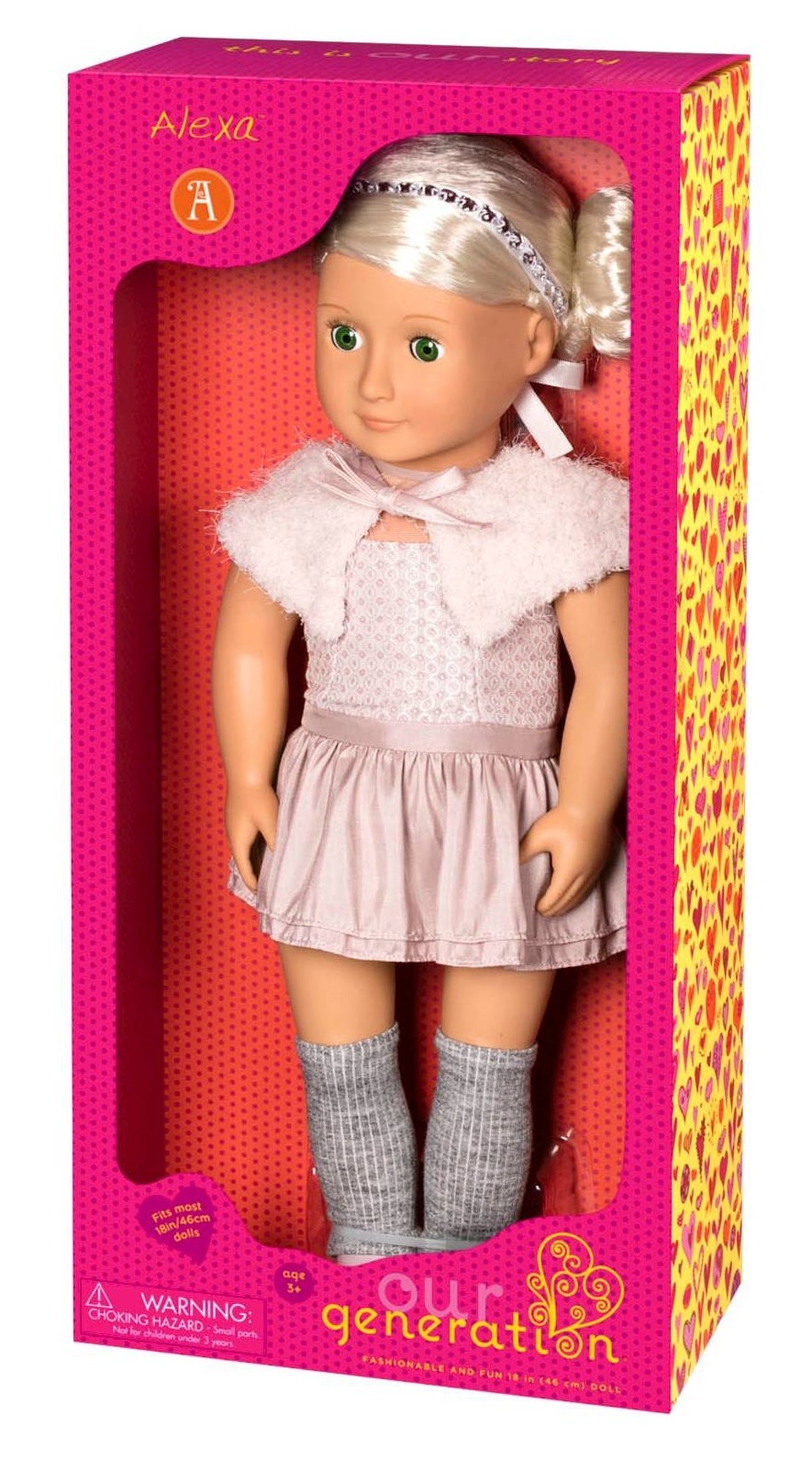 OUR GENERATION 18 INCH LAKE DOLL WITH 5 ACCESSORIES