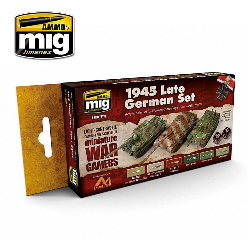 Ammo of Mig Jimenez Wargames Colours: Late 1945 German Set image