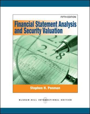 Financial Statement Analysis and Security Valuation by Stephen Penman image