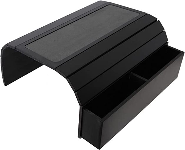 Sofa Arm Tray Table with Pocket Organizers Black ( Set of 2 ) at