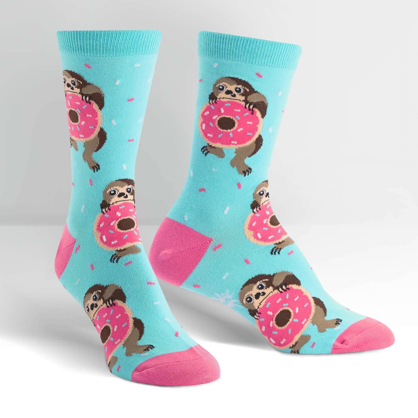 Women's - Snackin' Sloth Crew Socks image