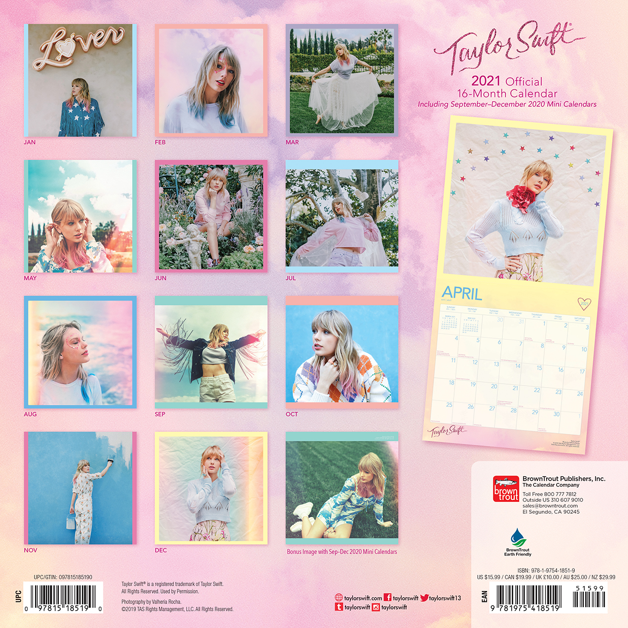 Taylor Swift 2021 Square Wall Calendar image