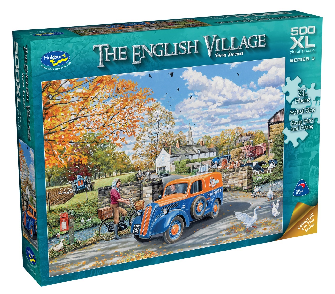 Holdson: 500 Piece XL Puzzle - The English Village S3 (Farm Services) image