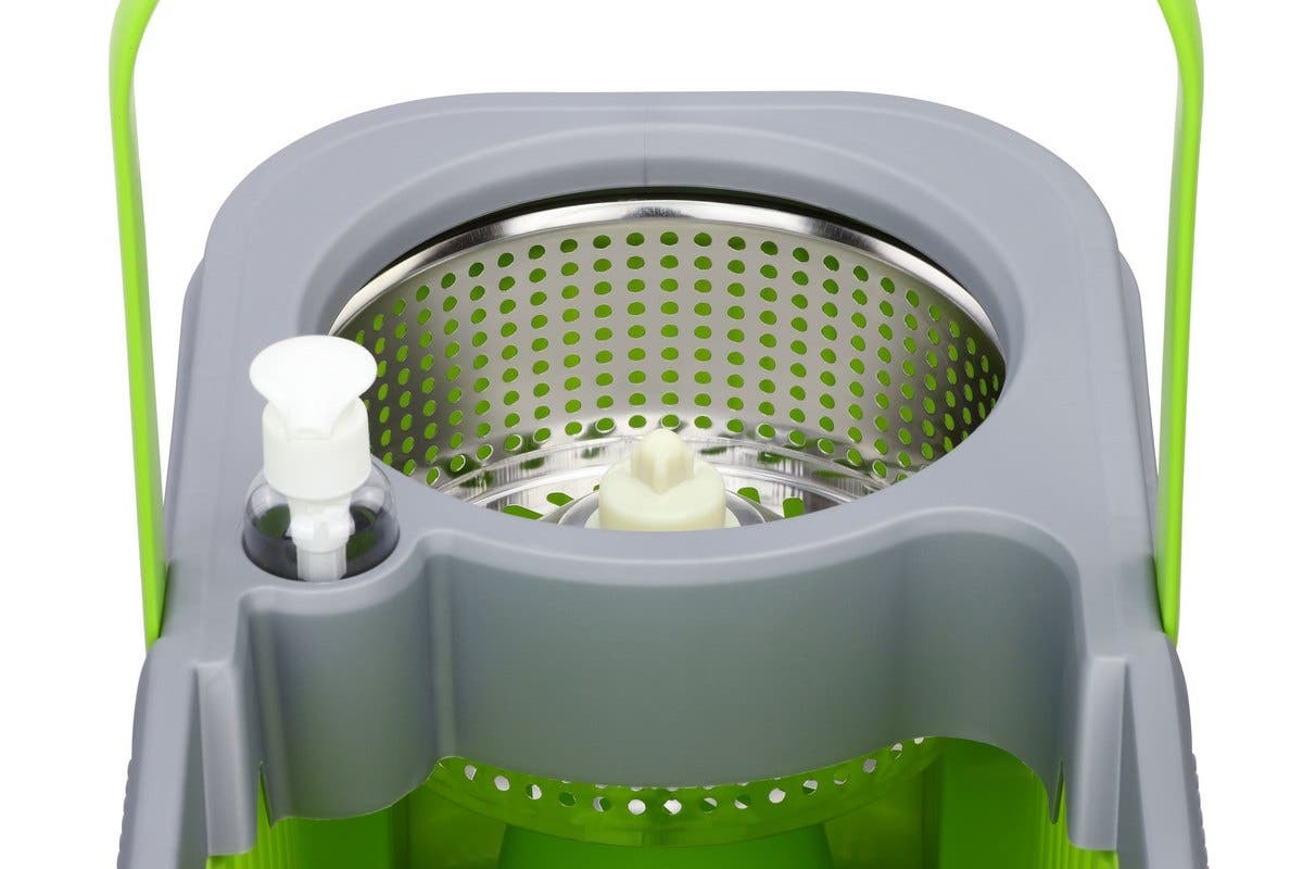 Essentials For You: Magic 360° Spin Mop with Roller Bucket and 5 Mop Heads image