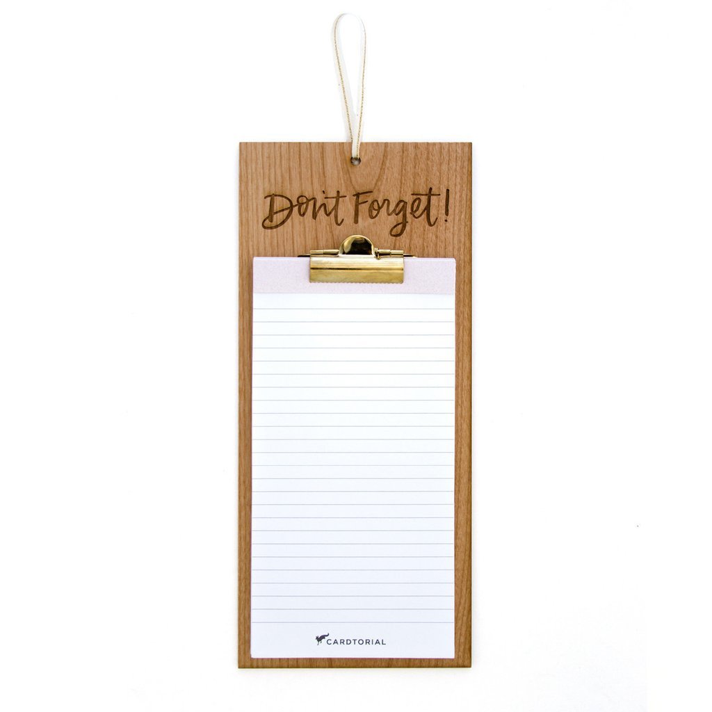 Cardtorial Wooden Clipboard - Don't Forget!