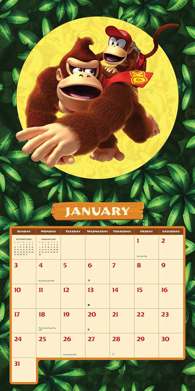 Donkey Kong 2021 Square Wall Calendar image