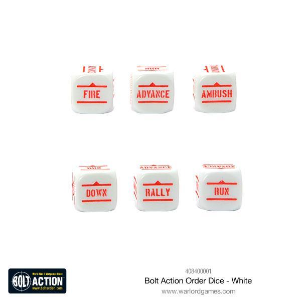 Bolt Action White Order Dice pack