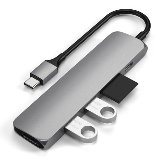 SATECHI: Slim USB-C MultiPort Adapter Version 2 - Space Grey image