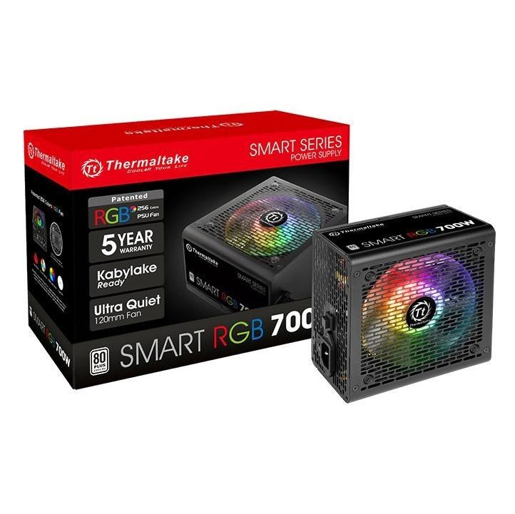 700W Thermaltake: Smart RGB Power PSU - 80 Plus; Non Modular; Fan Hub image