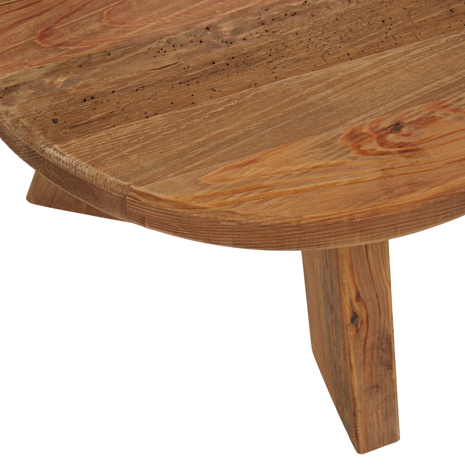 Amalfi Reclaimed Pine Wood Round Side Table at Mighty Ape NZ