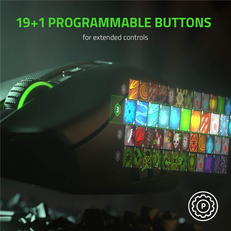 Razer Naga Pro Wireless & Bluetooth MMO Gaming Mouse for PC image