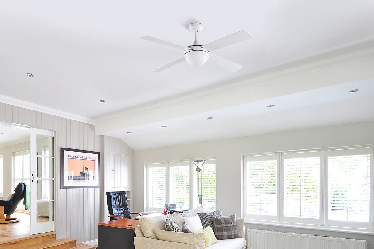 Buy Kogan 52″ 1300mm DC Motor Ceiling Fan with Light & Remote (White