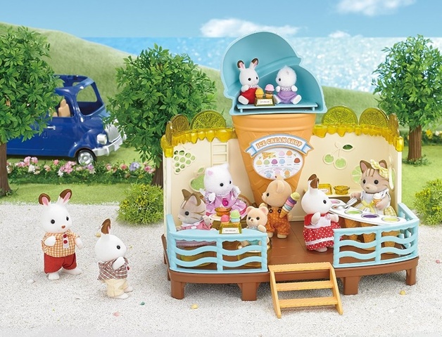 seaside ice cream shop sylvanian families