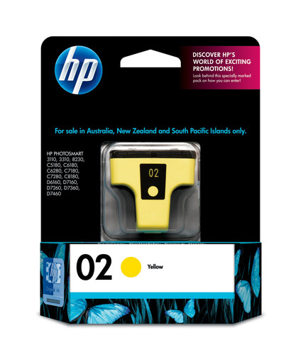 HP 02 Ink Cartridge - Yellow image