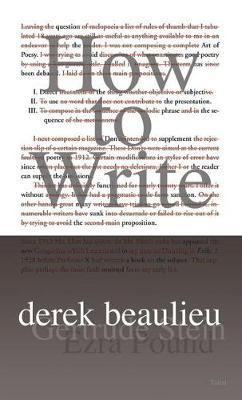 How to Write by derek beaulieu beaulieu