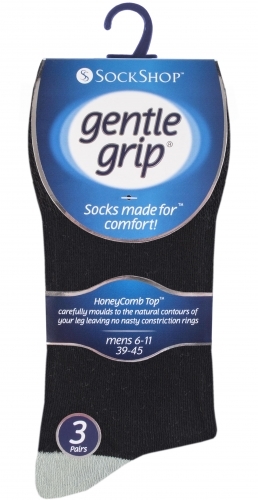 Mens Gentle Grip N/Elastic Socks image