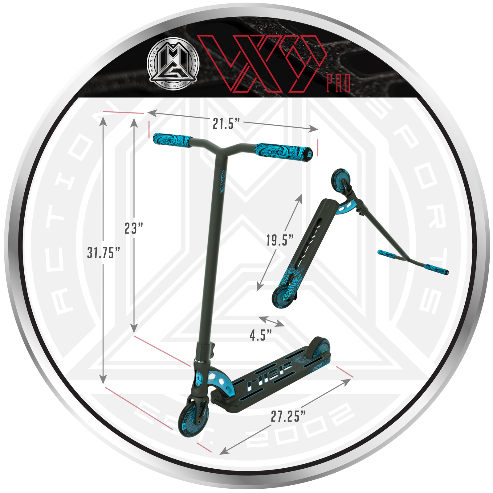 MADD Gear: VX9 Pro Scooter - Black/Blue image