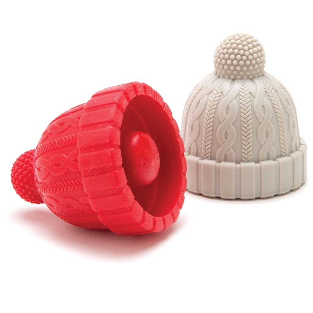 Monkey Business: Beanie Bottle Stoppers (Red & Grey) image