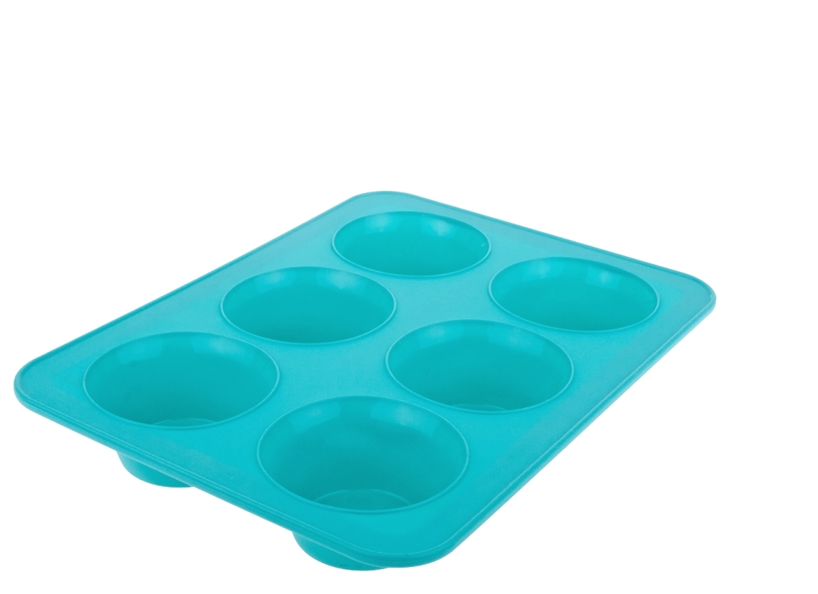 Silicone 6 Cup Jumbo Muffin Pan 32.5 X 24.5 Turquoise at Mighty Ape NZ
