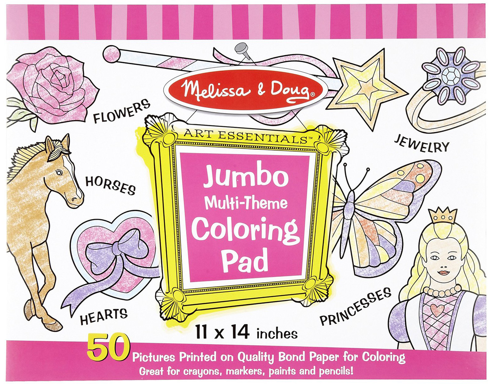 Melissa & Doug: Jumbo Colouring Pad - Pink image