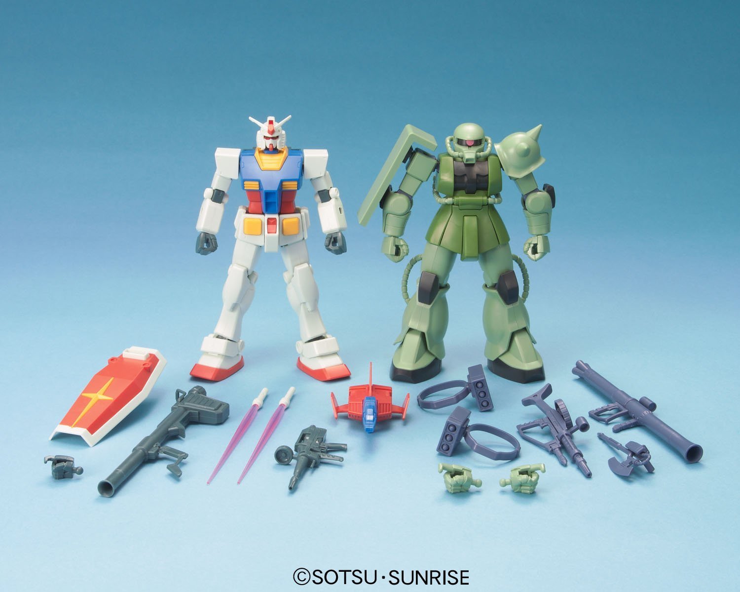 HGUC Gunpla Starter Set: Gundam Vs. Zaku II - Model Kit image