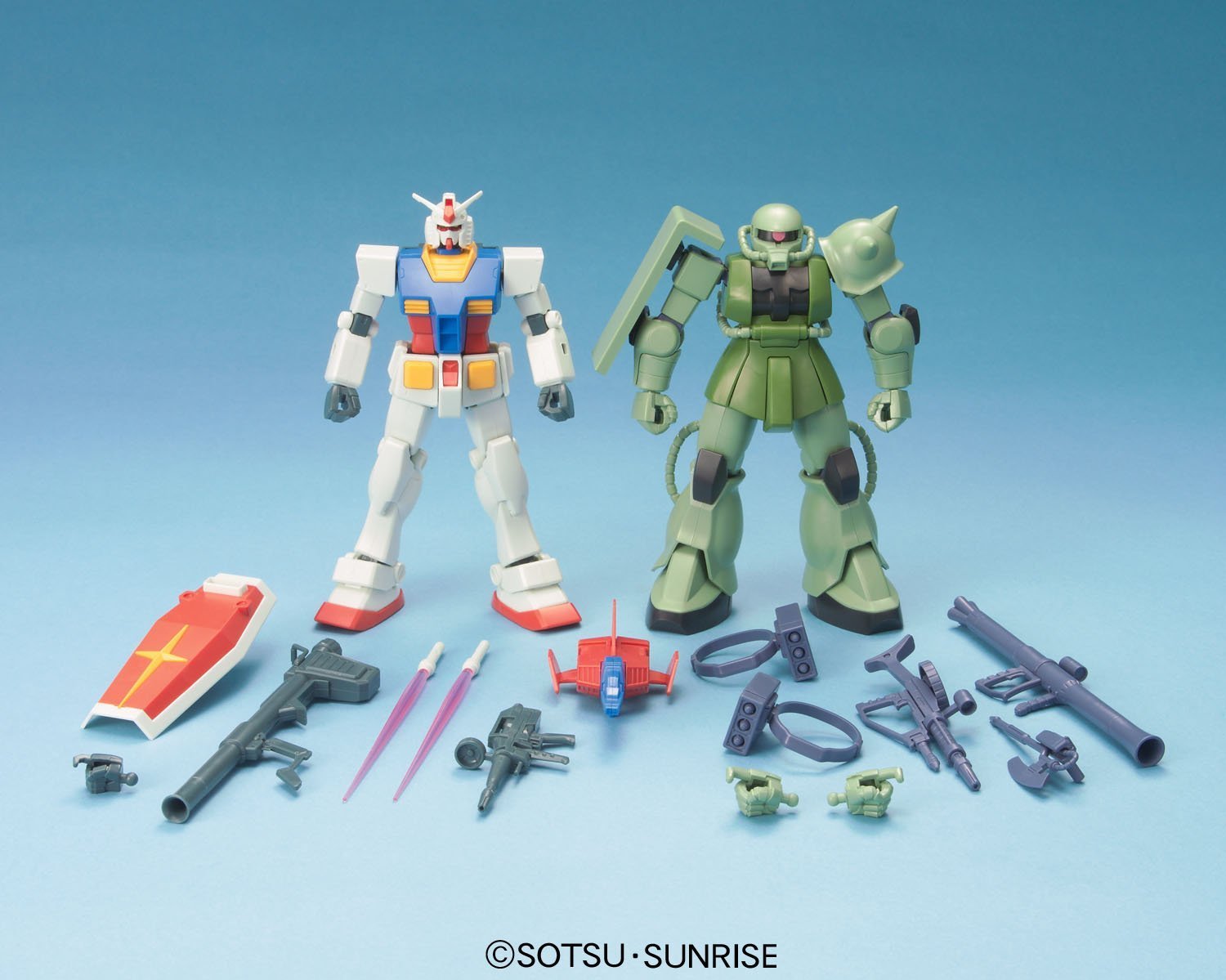 HGUC 1/144 Gunpla Starter Set: Gundam vs Zaku II - Model Kit image