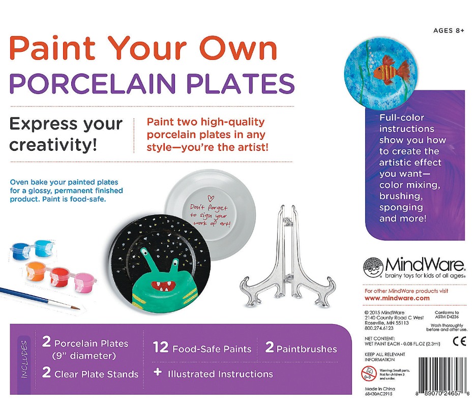 Mindware Create: Paint Your Own - Porcelain Plates