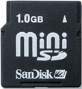 SanDisk Mini SD Memory Card - 1GB