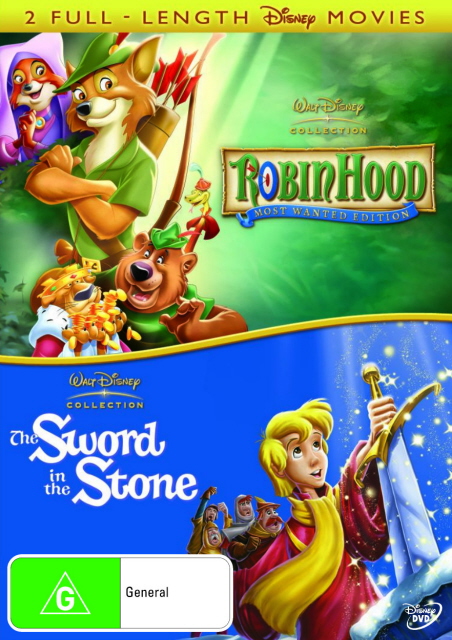 Robin Hood (1973) / Sword In The Stone (1963) (2 Disc Set) on DVD image